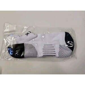 XTF Ankle Socks Mens White/Black New In Package Sports Athletic